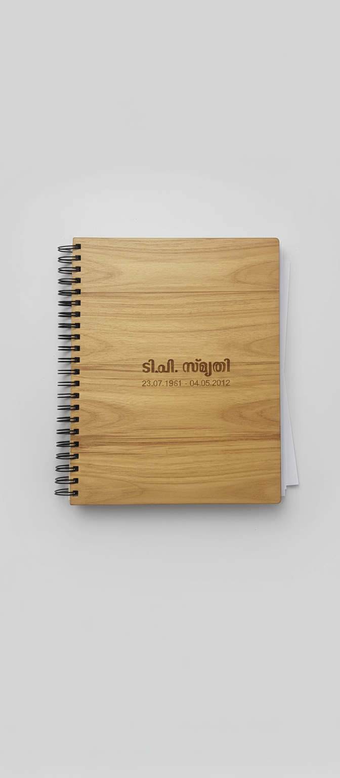 Custom Wooden Spiral Photo Album – Personalized Engraved Wooden Cover Memory Book