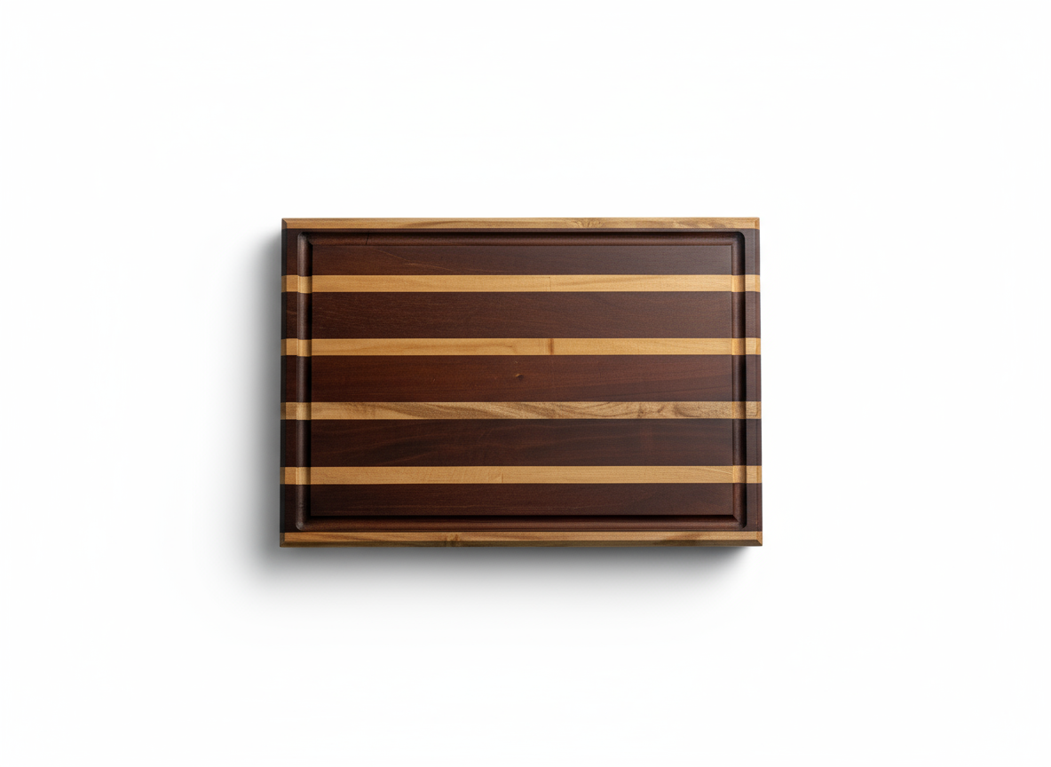 Premium Wooden Chopping Board – Striped Butcher Block Cutting Board